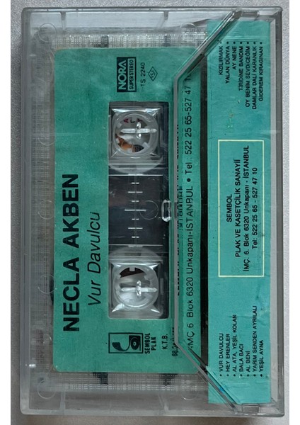 Necla Akben Vur Davulcu Kaset (Orijinal 1998 Dönem Kağıt Baskı Kaset) fiyatları