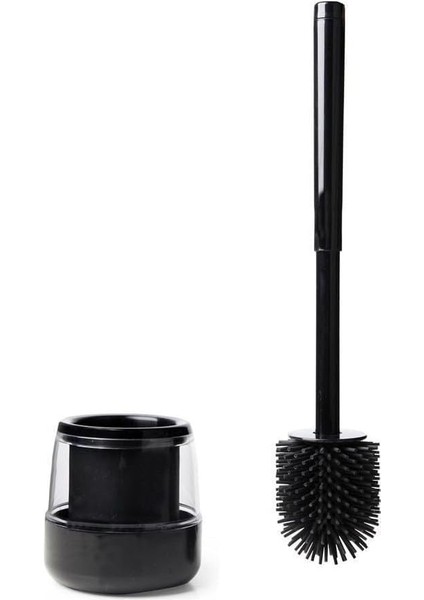 Premium Serisi Silikon Tuvalet Fırçası Siyah