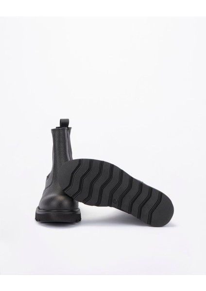 Leila Kadın Siyah Baskılı Deri Bot fırsatları