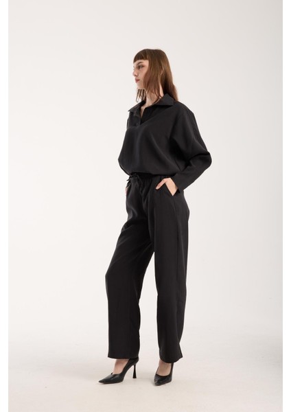 Ipeksi Yumuşaklıkta Modal Kumaş Rahat Kesim Uzun Gömlek + Pantolon Takım (2 Parça) fırsatları