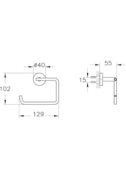 Base 200 A44103 Tuvalet Kağıtlığı, Krom modelleri
