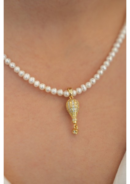 Gerçek Tatlı Su Incili Uçan Balon Kolye modelleri