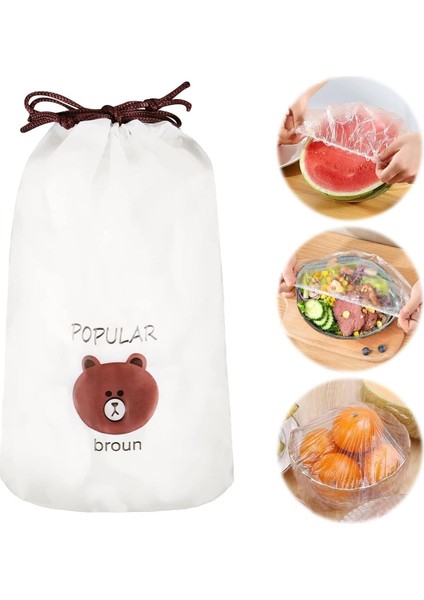 100 Adet Pratik Tazeliği Koruyan Tencere ve Tabak Bonesi Çok Amaçlı Kapak Gıda Bonesi