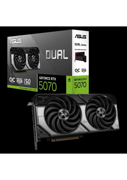Dual RTX5070-O12G, 12GB, 192BIT, Gddr7, 1xhdmı, 3xdp Gamıng Ekran Kartı