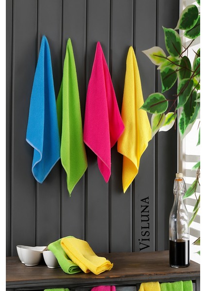 ( 4 Adet ) 30X30'CM Mikrofiber Temizleme Bezi Süper Emici Tüm Yüzeyler Için Koku Yapmaz