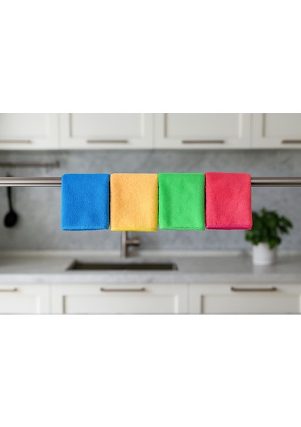 ( 4 Adet ) 30X30'CM Mikrofiber Temizleme Bezi Süper Emici Tüm Yüzeyler Için Koku Yapmaz fırsatları