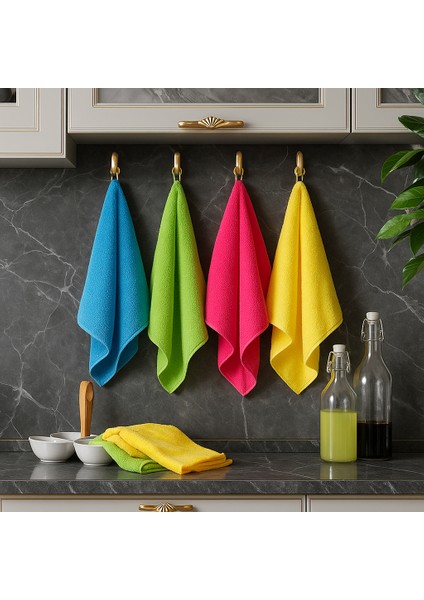 ( 4 Adet ) 30X30'CM Mikrofiber Temizleme Bezi Süper Emici Tüm Yüzeyler Için Koku Yapmaz indirimleri