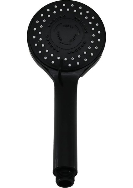 Büyük Siyah Gövde - Beyaz Iğneler Kademeli Duş Başlık Poşetli Ambalaj (5148)