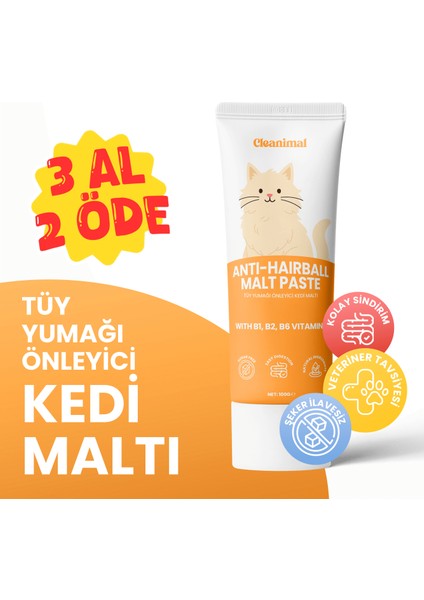 Kediler Için Tüy Yumağı Önleyici Malt Macun – 100 gr