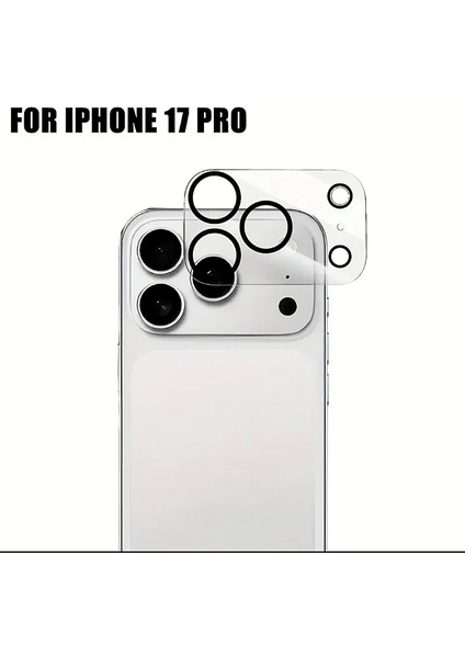 iPhone 17 Pro Yüksek Kalite Tam Kaplayan Hd Ultra Ince Çizilmez 9h Safir Kamera Lens Koruyucu