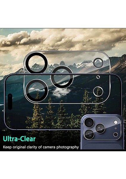 iPhone 17 Pro Yüksek Kalite Tam Kaplayan Hd Ultra Ince Çizilmez 9h Safir Kamera Lens Koruyucu indirimleri