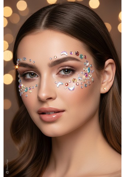 Rengarenk Ay ve Yıldız Makyaj Festival Yüz Taşı Face Gems fiyatları