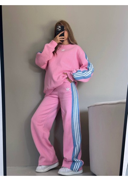 Kadın Kaliteli Lüks Giyim 3 Iplik Kot Detaylı Alt Üst Takım fiyatları