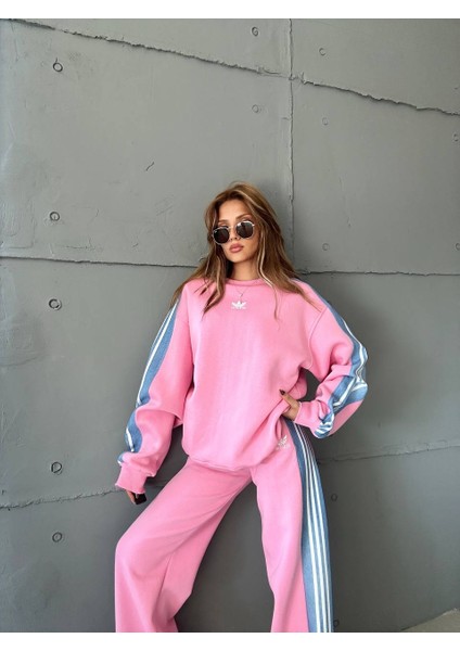 Kadın Kaliteli Lüks Giyim 3 Iplik Kot Detaylı Alt Üst Takım modelleri