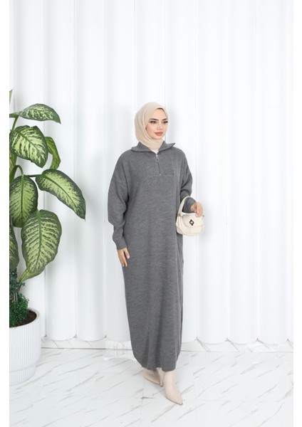 Fitilli Fermuarlı Triko Elbise fiyatları