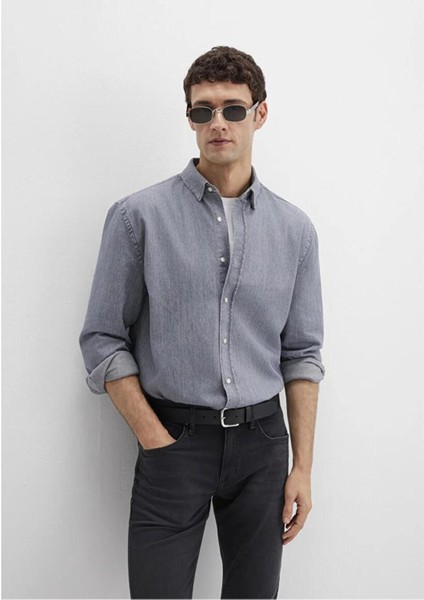 Erkek Uzun Kol Gömlek Grey Indigo 0211765-89892 fiyatları