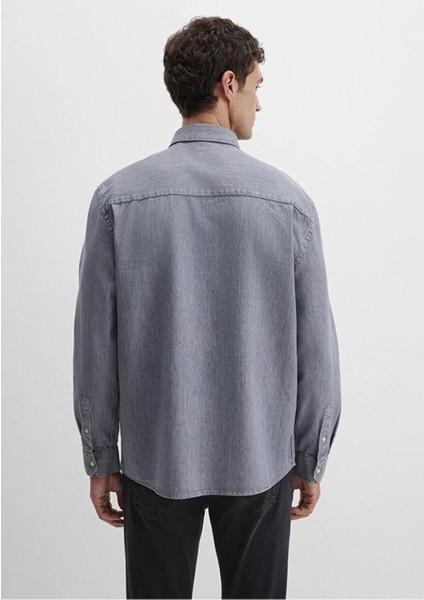 Erkek Uzun Kol Gömlek Grey Indigo 0211765-89892 fırsatları