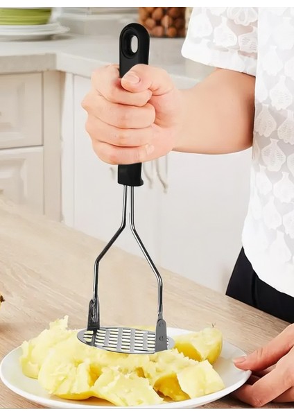 Saplı Patates Ezici – Paslanmaz Çelik / Dayanıklı Mutfak Gereci