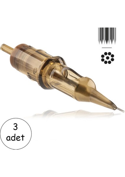 Kartuş Dövme Iğnesi 9rs 3’lü Set – Dolgu ve Gölge Iğnesi #1209RS Cartridge Tattoo Needle