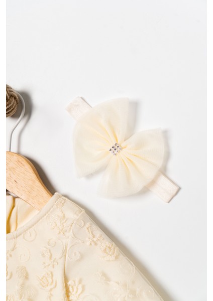 Kız Bebek Mevlütlük Dantelli Bandanalı Elbise fiyatları