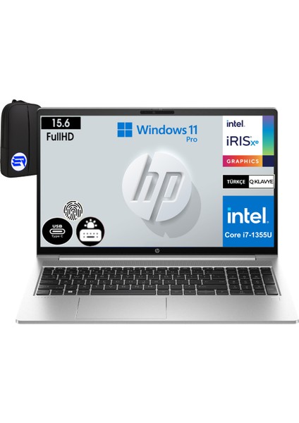 Probook 450 G10 725Q0EA I7-1355U 16 GB 512 GB SSD Windows 11 Pro 15.6" Full Hd IPS + Elektropasaj Çanta