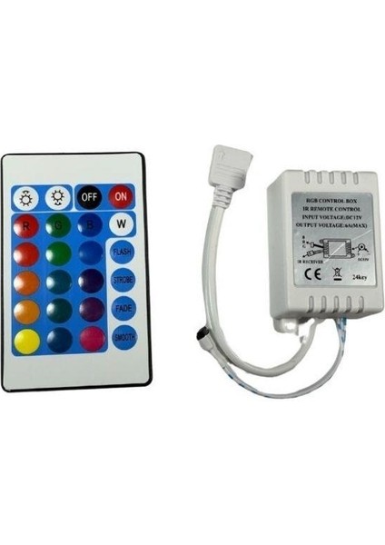 Ir Kumandalı Rgb Şerit LED Set 5050 Ledli 3çipli 5metre Silikonlu