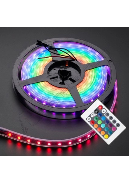 Rgb Şerit 5 Metre 16 Renkli Kumandalı Adaptörlü Çift Taraflı Bant modelleri