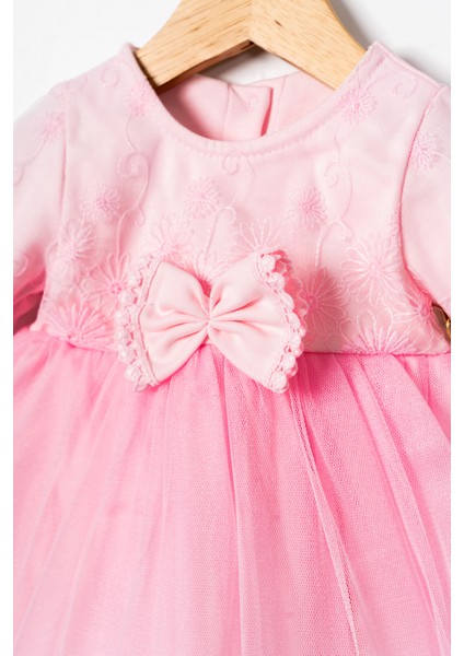 Kız Bebek Mevlütlük Dantelli Bandanalı Elbise modelleri