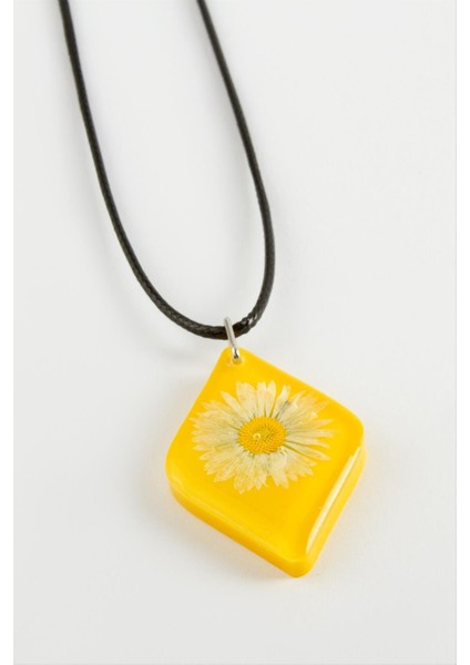 Techmrt Papatya Köşeli Epoksi Kolye-Sarı fiyatları