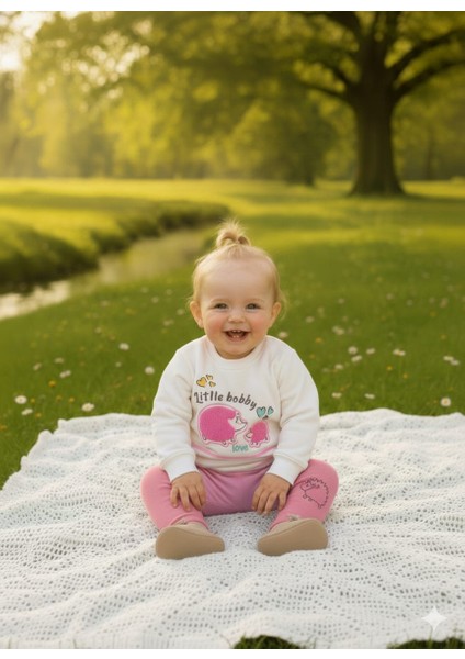 Laura Baby Kirpi Kabartmalı Kız Bebek/çocuk Sevimli Alt Üst Takım