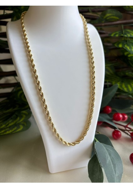 14K Altın Kaplama Burgu Model Zincir Kolye - Günlük ve Özel Gün Kullanımına Uygun