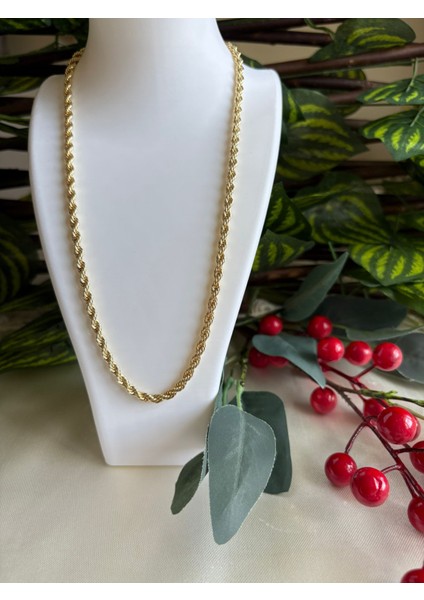 14K Altın Kaplama Burgu Model Zincir Kolye - Günlük ve Özel Gün Kullanımına Uygun fiyatları