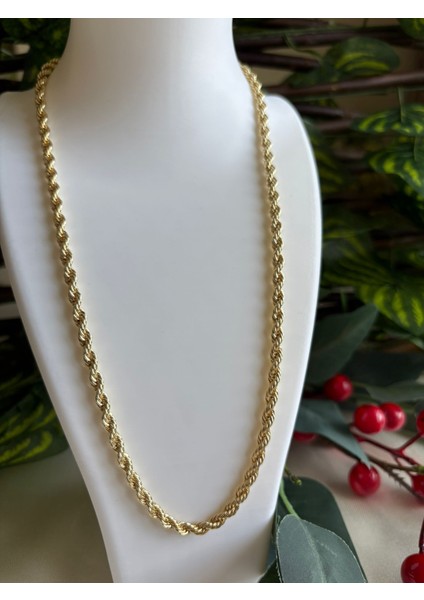 14K Altın Kaplama Burgu Model Zincir Kolye - Günlük ve Özel Gün Kullanımına Uygun modelleri