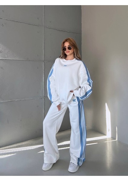 Kadın Kaliteli Lüks Giyim 3 Iplik Kot Detaylı Alt Üst Takım