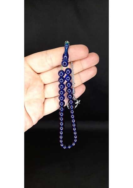 Çubuk Kehribar Tesbih Küre Kesim Lacivert Renk T-365 fırsatları