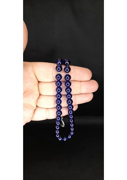 Çubuk Kehribar Tesbih Küre Kesim Lacivert Renk T-365 indirimleri