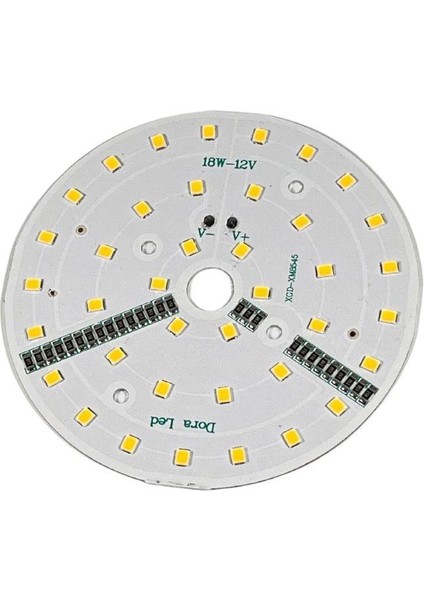 12VOLT 18WATT Smd 2835 Ledli LED Modül 10MM Delik Çaplı Gün Işığı 12V 18W Avize Ledi 88MM fırsatları
