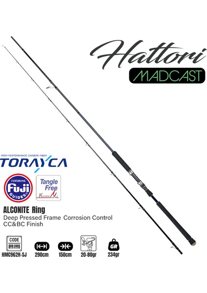 Madcast 290CM 20-80GR Shore Jig Kamışı