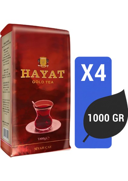 Hayat Gold Tea 1000 gr x 4 Adet
