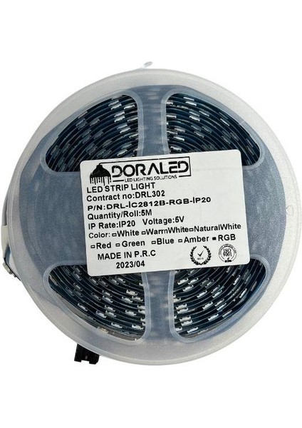 5V Adreslenebilir WS2812B Argb Pixel Şerit LED IP20 M:60LED 5m Magic LED