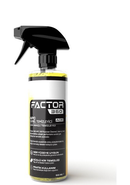 Factor 360 APC Çok Amaçlı Genel Temizleyici 500 ML