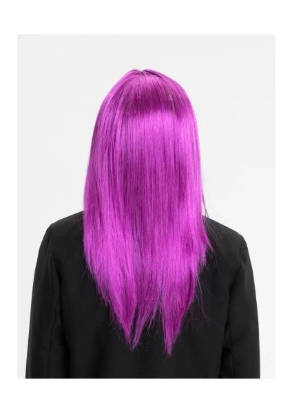 Fuşya Renk Düz Kesim Uzun Parti Peruğu Takma Saç fırsatları