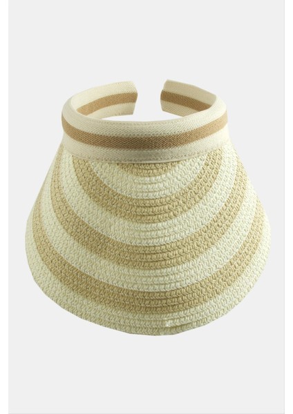 Techmrt Kasketli Hasır Plaj Şapkası-Bej modelleri