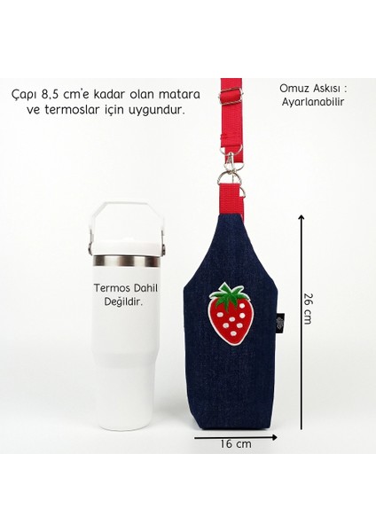 El Yapımı U Model Kot Matara Termos Kılıfı Çilek Iceflow 0,89 fiyatları