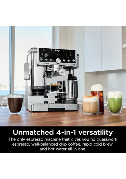 Nınja Barista Pro X9: Entegre Tartılı Akıllı 3'ü 1 Arada Espresso Makinesi | 29 Programlı- Espresso, Cold Brew ve Filtre Tek Makinede indirimleri