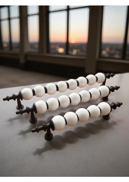 Boncuk Kulp Gold ve Siyah 96MM,128MM ve 160MM Dolap Çekmece Mobilya Kulbu