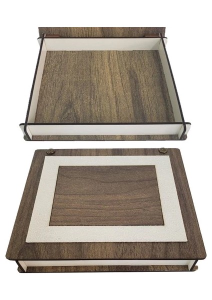 Dekoratif Ahşap Derili Kutu