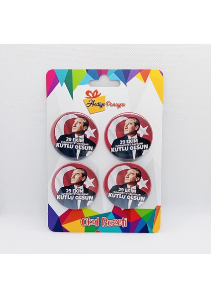 29 Ekim Cumhuriyet Bayramı Rozetleri