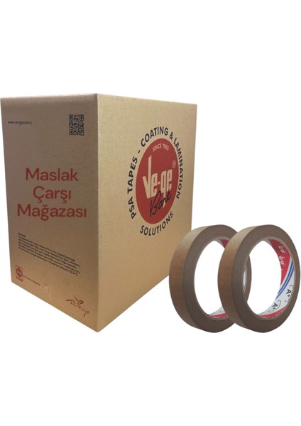 Maskeleme Bandı Ve-Ge A+ Plus 18MM x 35M Kahverengi (Koli Içi 96 Adet)