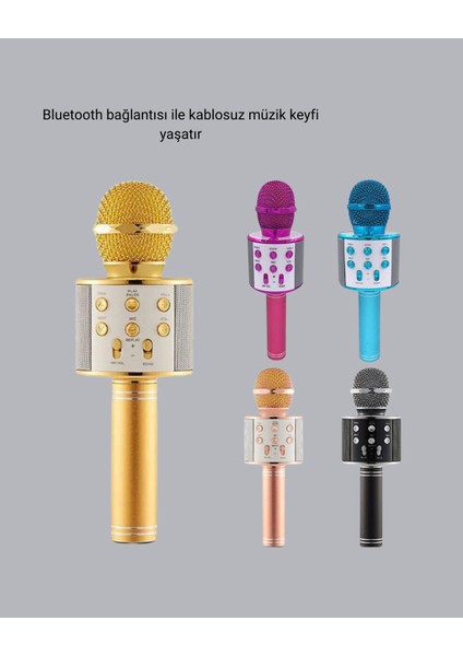 Taşınabilir Karaoke Mikrofon – Bluetooth, USB ve Aux Girişli fiyatları